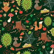 Spring forest vector background N5