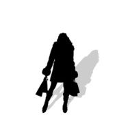 Vector silhouette of a woman N1037