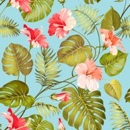 Seamless tropical flower