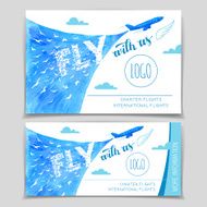 Fly with us Airline flyer design