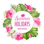 Tropical flower frame N3