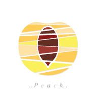 Vector of fruit peach icon