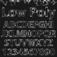 Vector Lowpoly Outline Font