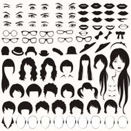 woman face parts