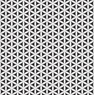 Abstract Seamless Geometric Black and White Flower Vector Pattern Texture