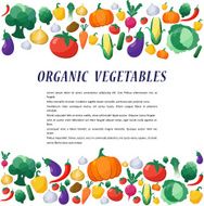 Vector Vegetables Background in Flat Style N6