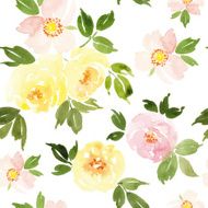 Watercolor flower pattern N169