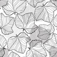Seamless monochrome pattern with foliage N2