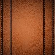 Camel color stitched leather