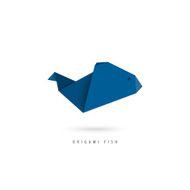 Vector origami fish icon