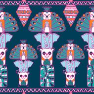 Indian totem pole pattern