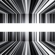 Abstract black and white warped stripes background N3