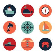 Marine icons in circles N2