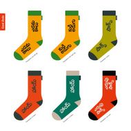 Set of socks with Telugu Indian characters Original hipster design N2