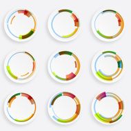 abstract colorful retro circle pattern icon for design N2