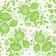 Seamless vintage pattern with decorative flowers N6