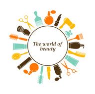 Hair salon background with place for text N2