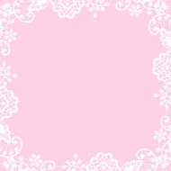 lace frame on pink background N9