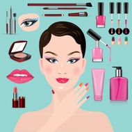beautiful woman with makeup