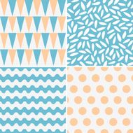 Set of abstract seamless patterns N19