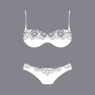 White undies Vector illustration