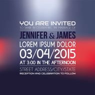 Wedding invitation in bright color N2