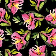 Watercolor flower pattern N171