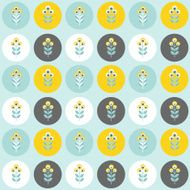 Seamless floral patern with abstract flowers N20