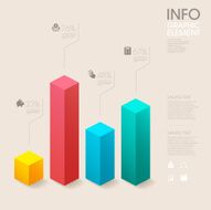 modern vector abstract bar chart infographic elements N9