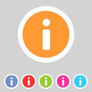 Flat game graphics icon info N2