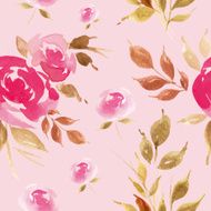 Watercolor flower pattern N173