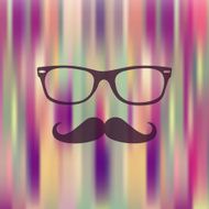 Hipster symbol colorful blurred effect background
