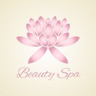 lotus flower abstract vector logo design