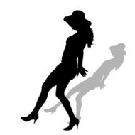Vector silhouette of a woman N1041
