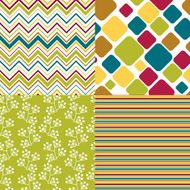 Seamless abstract retro pattern Stylish geometric background N13