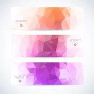 Abstract vector mosaic banners N147
