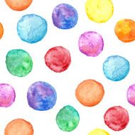 Vector seamless pattern with watercolor circles