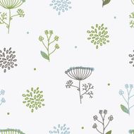 Elegance Seamless pattern with flowers Ukraine dill N7