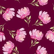 Seamless pattern watercolor flowers N41