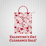 Shopping bag for Valentines day
