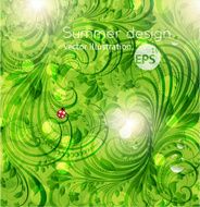 Floral Retro Background for Vintage Design N1136