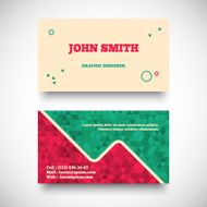 Vector vintage business card set