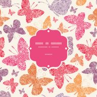 Floral butterflies frame seamless pattern background