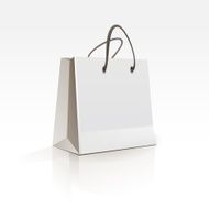 Empty Shopping Bag on White Background N6