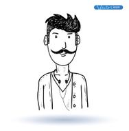 hipster style hand drawn illustration N49
