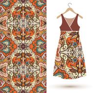 Fashion seamless geometric pattern women&#039;s dress on a hanger N22