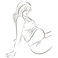 Expectant mother sketch