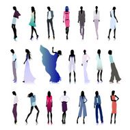 Set of high fashion women colored N2