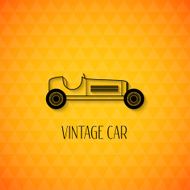 Retro sport racing car vintage outline style N4