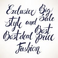 Sale calligraphy